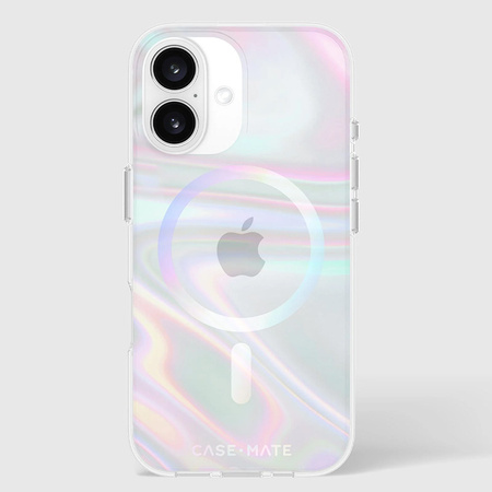 Case-Mate Soap Bubble MagSafe - Etui iPhone 16 (Iridescent) (CM054330)