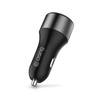 Crong Power Car Charger 63W – Ładowarka samochodowa USB-C PD 45W + USB QC 3.0 18W (czarny) (CRG-PWRC-USBC63-BLK)