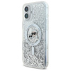 Karl Lagerfeld Liquid Glitter Karl & Choupette Head MagSafe - Etui iPhone 16 Plus (przezroczysty) (KLHMP16MLGKCSGH)