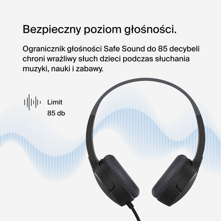 Belkin Słuchawki dla dzieci, nauszne, czarne (AUD004BTBK)