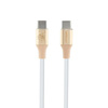 Guess Ebossed Logo - Kabel USB-C do USB-C Fast Charging 1.5m (złoty) (GUCCLALRGDD)