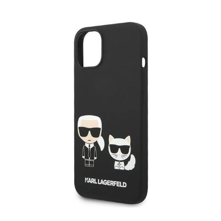 Karl Lagerfeld Liquid Silicone Karl & Choupette MagSafe - Etui iPhone 14 Plus (czarny) (KLHMP14MSSKCK)