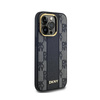 DKNY Leather Checkered Mono Pattern MagSafe - Etui iPhone 14 Pro (czarny) (DKHMP14LPCPVSLK)