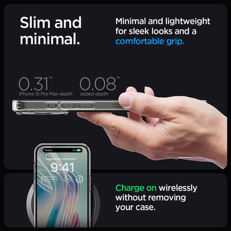 Spigen Ultra Hybrid - Etui do iPhone 15 Pro Max (Przezroczysty) (ACS06565)