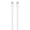 PURO Fabric - Kabel w oplocie heavy duty USB-C do USB-C 1,2m (biały) (PUCUSBCUSBCFABK4WHI)