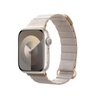 Crong Eclipse - Skórzany pasek magnetyczny Apple Watch 38/40/41/42mm (beżowy) (CRG-40ECL-BGE)