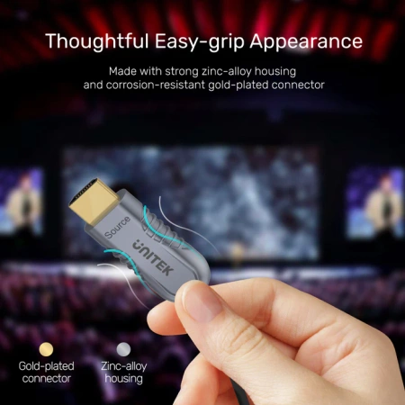 Unitek kabel optyczny HDMI 2.1 AOC 8K 120Hz 10 m - szary (C11028DGY)