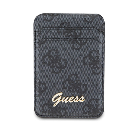 Guess Wallet Cardslot Stand MagSafe 4G Classic Logo - Portfel magnetyczny z funkcją standu (czarny) (GUWMSHG4SHK)