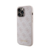 Guess 4G Metal Gold Logo - Etui iPhone 15 Pro Max (różowy) (GUHCP15XG4GFPI)
