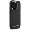 Karl Lagerfeld Saffiano Full Wrapped Elongated Metal Logo MagSafe - Etui do iPhone 16 Pro (czarny) (KLHMP16LPSAFWMCK)