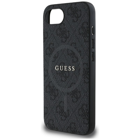 Guess 4G Ring Classic Logo MagSafe - Etui do iPhone 16e (czarny) (GUHMPSE4G4GFRK)