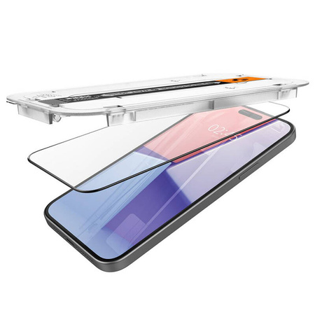 Spigen GLAS.TR EZ FIT FC - Szkło hartowane do iPhone 15 Plus (Czarna ramka) (AGL06888)