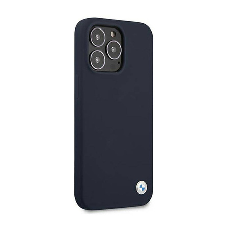 BMW Silicone Signature Logo - Etui iPhone 13 Pro Max (granatowy) (BMHCP13XSILNA)