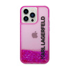 Karl Lagerfeld Liquid Glitter Translucent Elongated Logo Case – Etui iPhone 14 Pro Max (różowy) (KLHCP14XLCKVF)