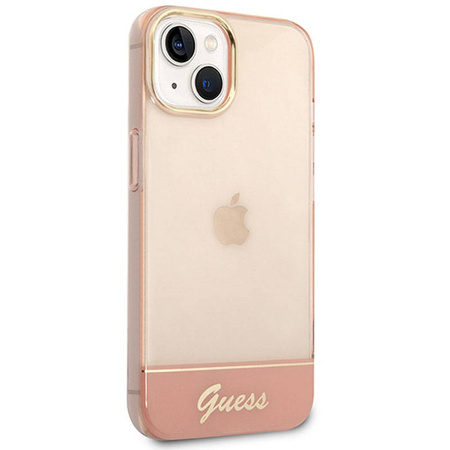 Guess Translucent - Etui iPhone 14 Plus (różowy) (GUHCP14MHGCOP)