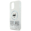 Karl Lagerfeld Liquid Glitter Choupette Head MagSafe - Etui iPhone 16 (przezroczysty) (KLHMP16SLGCHSGH)