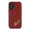 Karl Lagerfeld Quilted Signature - Etui iPhone 16 (czerwony) (KLHCP16SPQDSMGR)