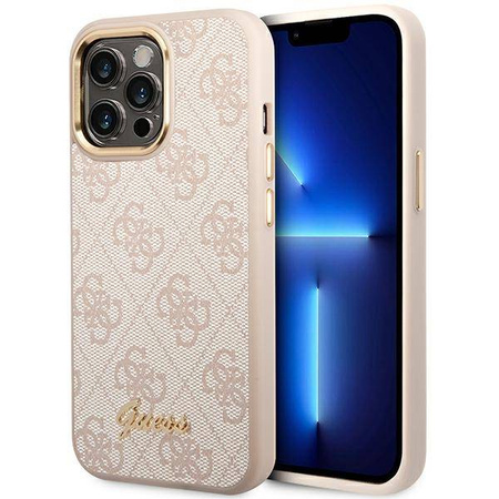 Guess 4G Metal Camera Outline Case – Etui iPhone 14 Pro Max (Różowy) (GUHCP14XHG4SHP)