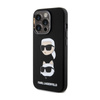 Karl Lagerfeld Silicone Karl & Choupette Heads - Etui iPhone 15 Pro (czarny) (KLHCP15LSDHKCNK)