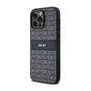 DKNY Leather Mono Stripe & Metal Logo - Etui iPhone 14 Pro Max (czarny) (DKHCP14XPRTHSLK)