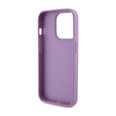 Guess Leather 4G Stamped - Etui iPhone 15 Pro Max (fioletowy) (GUHCP15XP4EPMU)