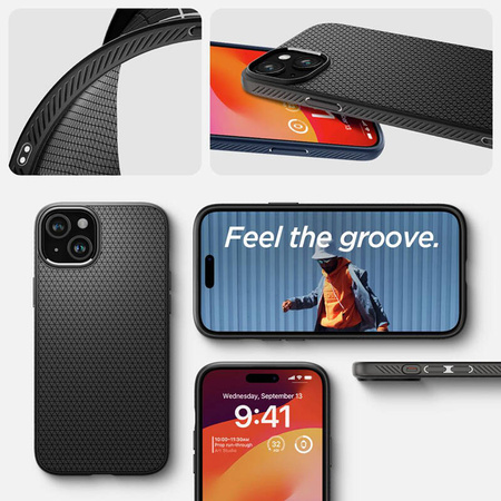 Spigen Liquid Air - Etui do iPhone 15 Plus (Matte Black) (ACS06650)