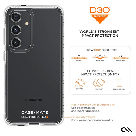 Case-Mate Ultra Tough Clear D3O - Etui Samsung Galaxy S24 (Przezroczysty) (CM053426)