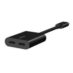Belkin Dual USB-C Audio + Charge Adapter (F7U081BTBLK)