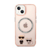 Karl Lagerfeld Karl & Choupette Aluminium MagSafe - Etui iPhone 14 Plus (różowy) (KLHMP14MHKCP)