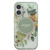 Guess IML Flower & Tonal Circle MagSafe - Etui iPhone 16 (zielony) (GUHMP16SHFWBDCEN)