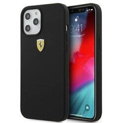 Ferrari On Track Silicone – Etui iPhone 12 Pro Max (czarny) (FESSIHCP12LBK)