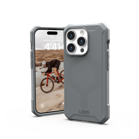 UAG Essential Armor Magsafe - obudowa ochronna do iPhone 15 Pro kompatybilna z MagSafe (silver) (114276113333)