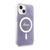 Guess 4G MagSafe - Etui iPhone 14 (Purpurowy) (GUHMP14SH4STU)