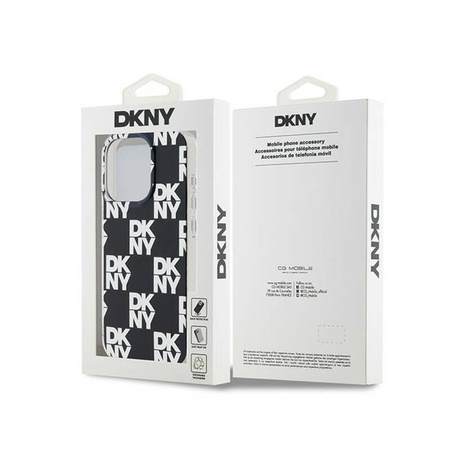 DKNY IML Checkered Mono Pattern - Etui do iPhone 15 Pro Max (czarny) (DKHCP15XHDLCEK)