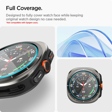 Spigen GLAS.TR EZ FIT 2-Pack - Szkło hartowane do Samsung Galaxy Watch Ultra 47 mm (2 szt) (AGL08349)
