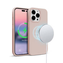Crong Color Cover Magnetic - Etui iPhone 14 Pro Max MagSafe (piaskowy róż) (CRG-COLRM-IP1467P-PNK)