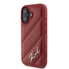 Karl Lagerfeld Quilted Signature - Etui iPhone 16 (czerwony) (KLHCP16SPQDSMGR)