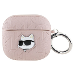 Karl Lagerfeld Monogram Choupette Head - Etui AirPods 4 (różowy) (KLA4PGCHPP)