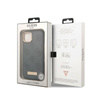 Guess Peony Logo Plate MagSafe - Etui iPhone 13 (szary) (GUHMP13MSAPSTG)