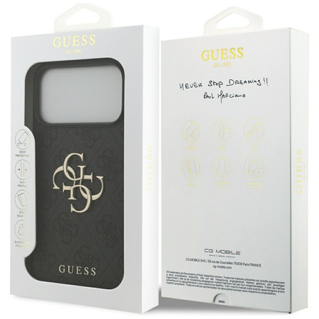 Guess 4G Big Logo - Etui iPhone 17 Pro Max (czarny) (GUHCP17X4GMGGR)