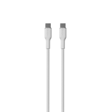 PURO ICON Soft Cable – Kabel USB-C do USB-C 1.5 m (White) (PUUSBCUSBCICONWHI)