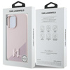Karl Lagerfeld Silicone Shadow Metal Initial MagSafe - Etui iPhone 16 (różowy) (KLHMP16SSCMKMPCP)