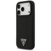Guess Silicone Triangle Logo MagSafe - Etui iPhone 17 Pro (czarny) (GUHMP17LSCTRLMK)