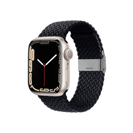 Crong Wave Band – Pleciony pasek do Apple Watch 38/40/41/42 mm (grafitowy) (CRG-40WAV-CRL)