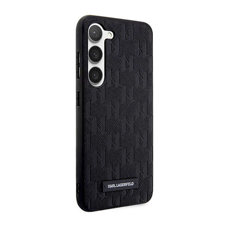 Karl Lagerfeld Saffiano Monogram Metal Logo - Etui Samsung Galaxy S23+ (czarny) (KLHCS23MSAKLHPK)