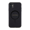 Guess Saffiano MagSafe - Etui iPhone 11 (czarny) (GUHMN61PSAHMCK)