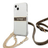 Guess 4G Gold Stripe Crossbody - Etui iPhone 13 mini (GUHCP13SKC4GBGO)
