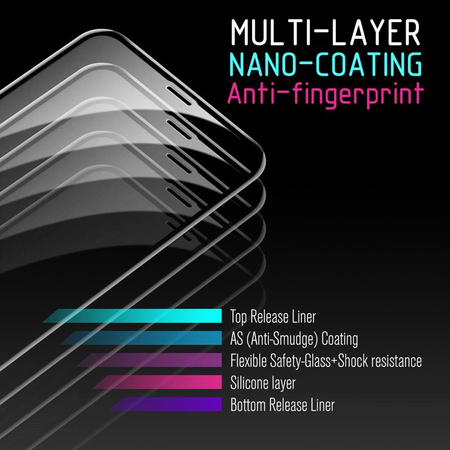 Crong 7D Nano Flexible Glass - Szkło hybrydowe 9H na cały ekran Xiaomi Redmi 7 (CRG-7DNANO-XR7)