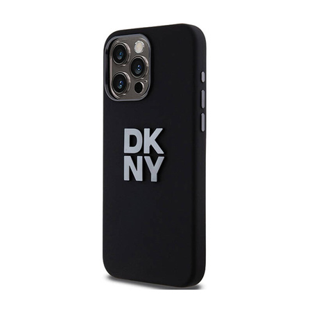 DKNY Liquid Silicone Metal Logo - Etui iPhone 15 Pro Max (czarny) (DKHCP15XSMCBSK)