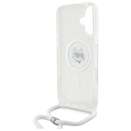 Karl Lagerfeld IML Choupette Head & Cord MagSafe - Etui iPhone 16 (przezroczysty) (KLHMP16SHCCHNT)